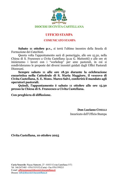Ufficio Stampa - Formazione Catechisti